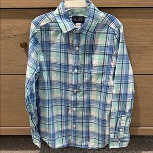 The Children's Place Blue Plaid Boy’s Shirt